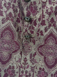 Banana Republic Red&Gold Floral Tapestry Skirt with Buttons Size 6