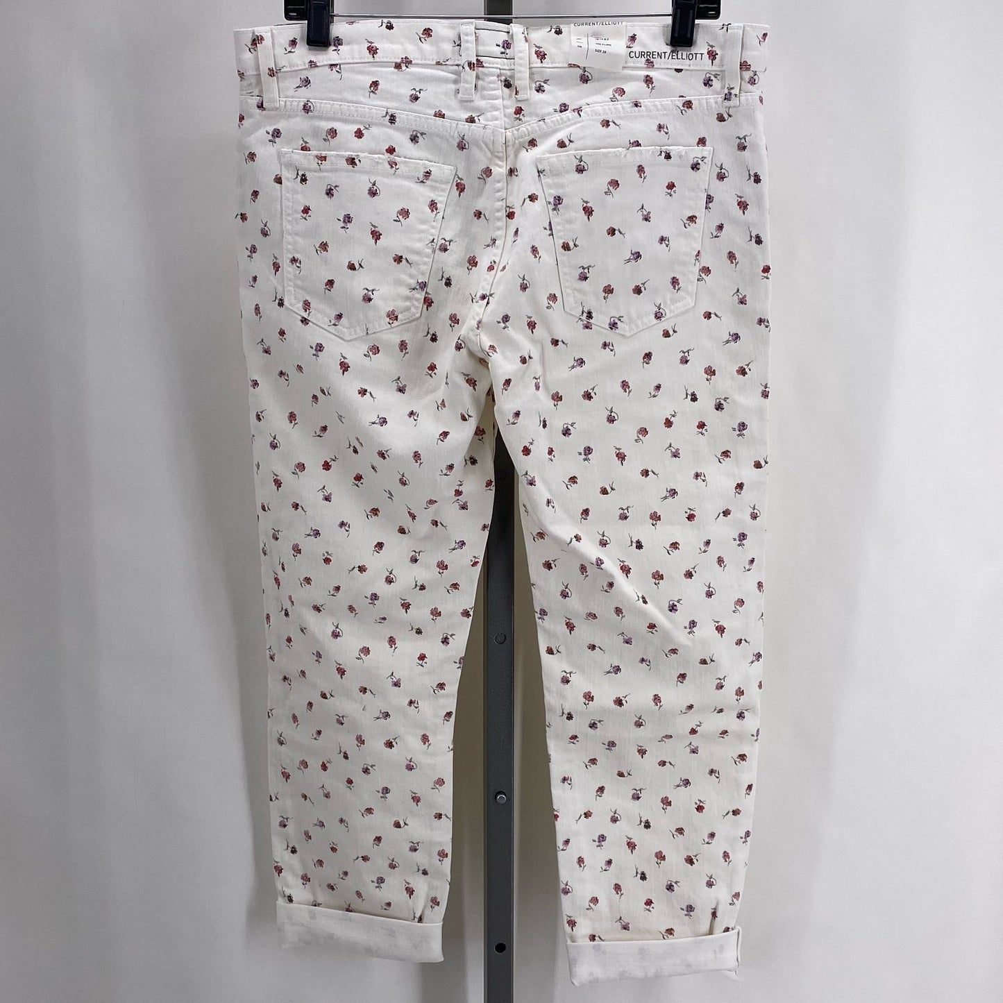 Size 28/6 CURRENT ELLIOTT Floral Denim Pants