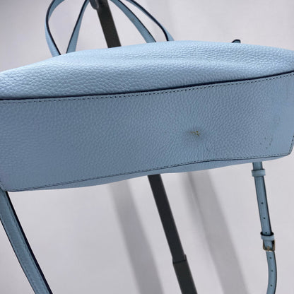 LT BLUE KATE SPADE Leather Pebbeled Leather Satchel