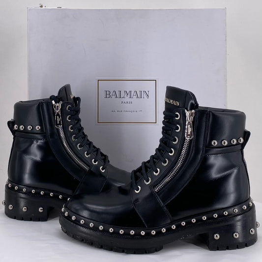 Black W Shoe Size 38.5 BALMAIN Boots