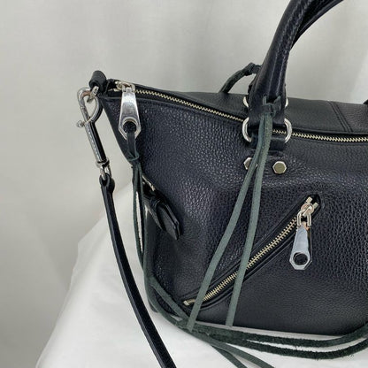 Black Rebecca Minkoff Leather Pebbeled Leather Cross-body