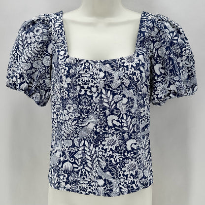 Size 2 J CREW Floral Shirt