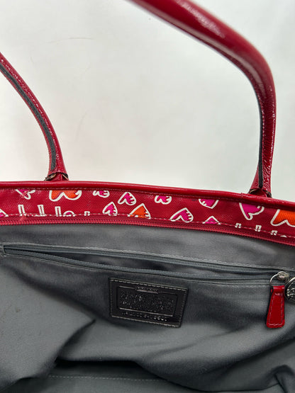 Red COACH Tote