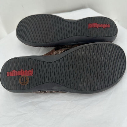 DARK BROWN W Shoe Size 9 ORTHOFEEL Sandals
