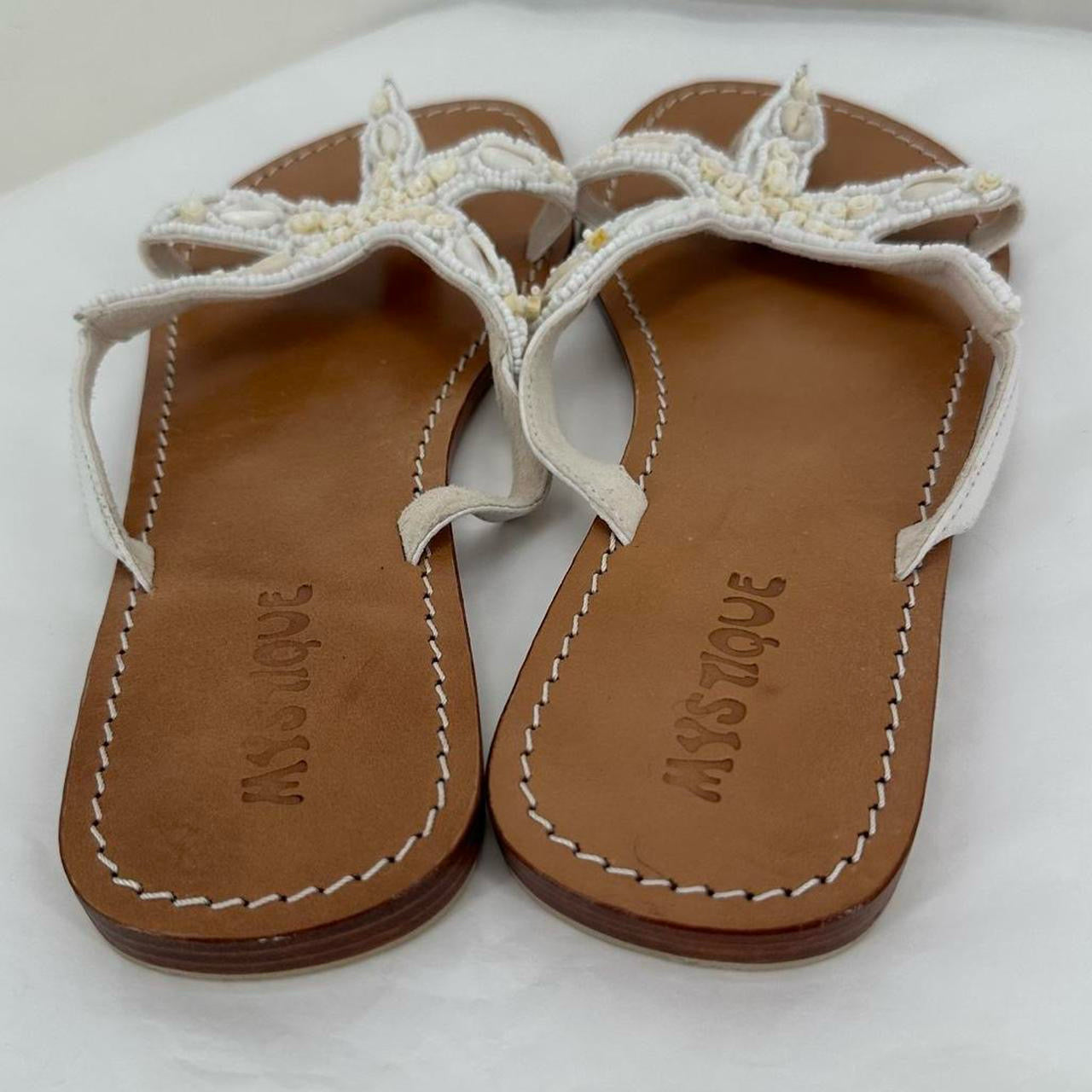 White W Shoe Size 10 MYSTIQUE Sandals