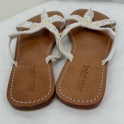 White W Shoe Size 10 MYSTIQUE Sandals