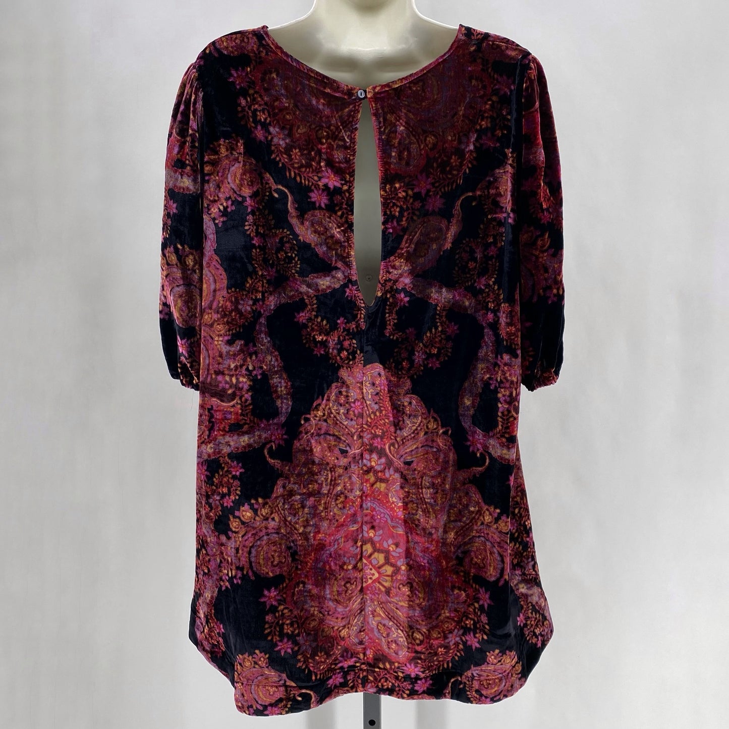 Size L FREE PEOPLE Velour fleur de lis Tunic