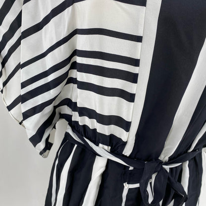Size XS BCBG MAXAZRIA Stripe Silk Dress