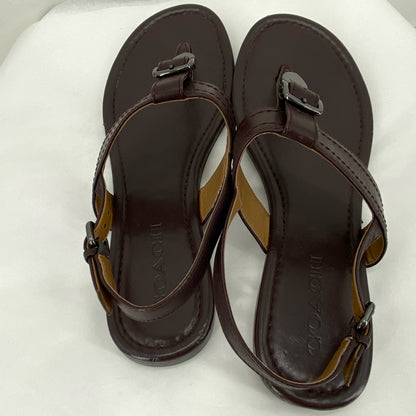 BROWN W Shoe Size 8 COACH Sandals