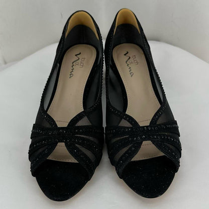 Black W Shoe Size 9.5 NINA Sandals