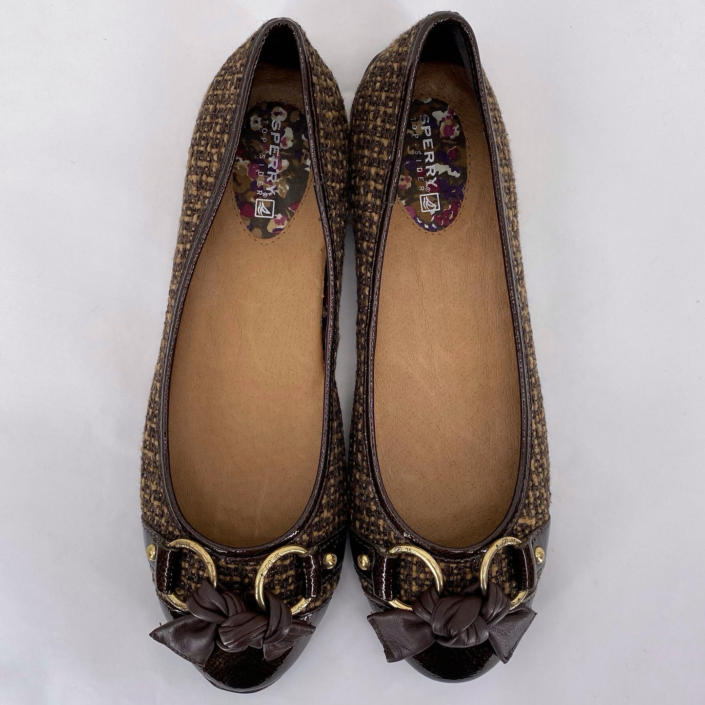 BROWN W Shoe Size 7.5 SPERRY Flats