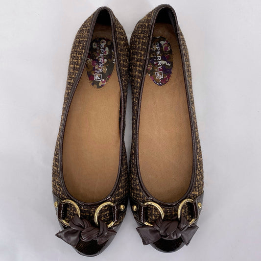 BROWN W Shoe Size 7.5 SPERRY Flats