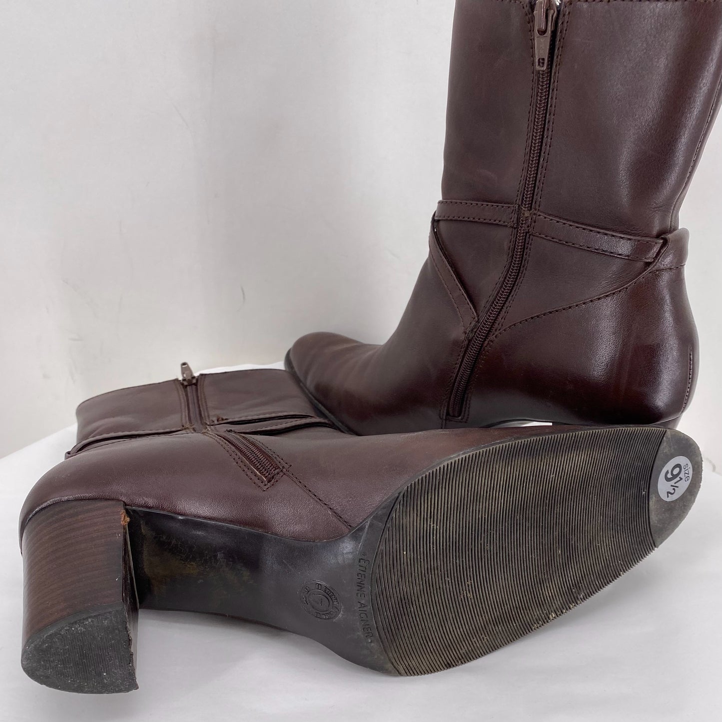 CHOCOLATE W Shoe Size 9.5 ETIENNE AIGNER Boots