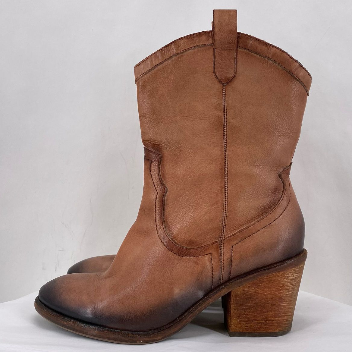 DARK TAN W Shoe Size 10.5 SAM EDDELMAN Boots