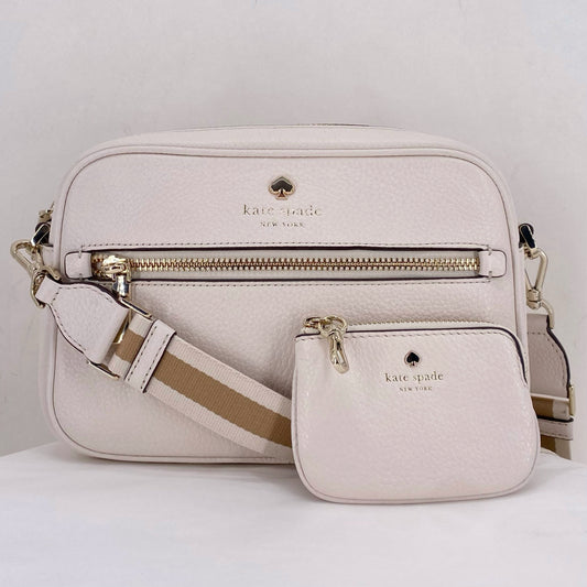 Beige KATE SPADE Leather Pebbeled Leather Cross-body
