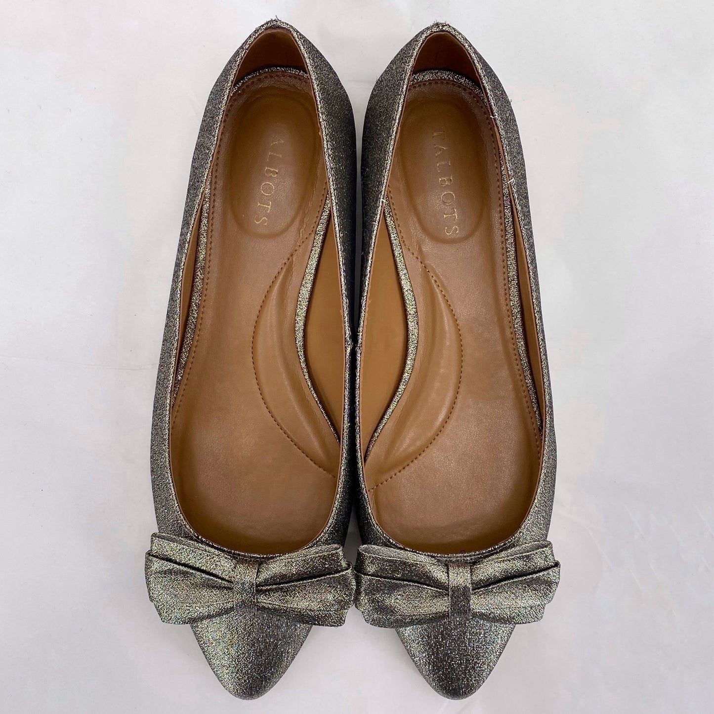 GOLD W Shoe Size 9.5 TALBOTS Flats