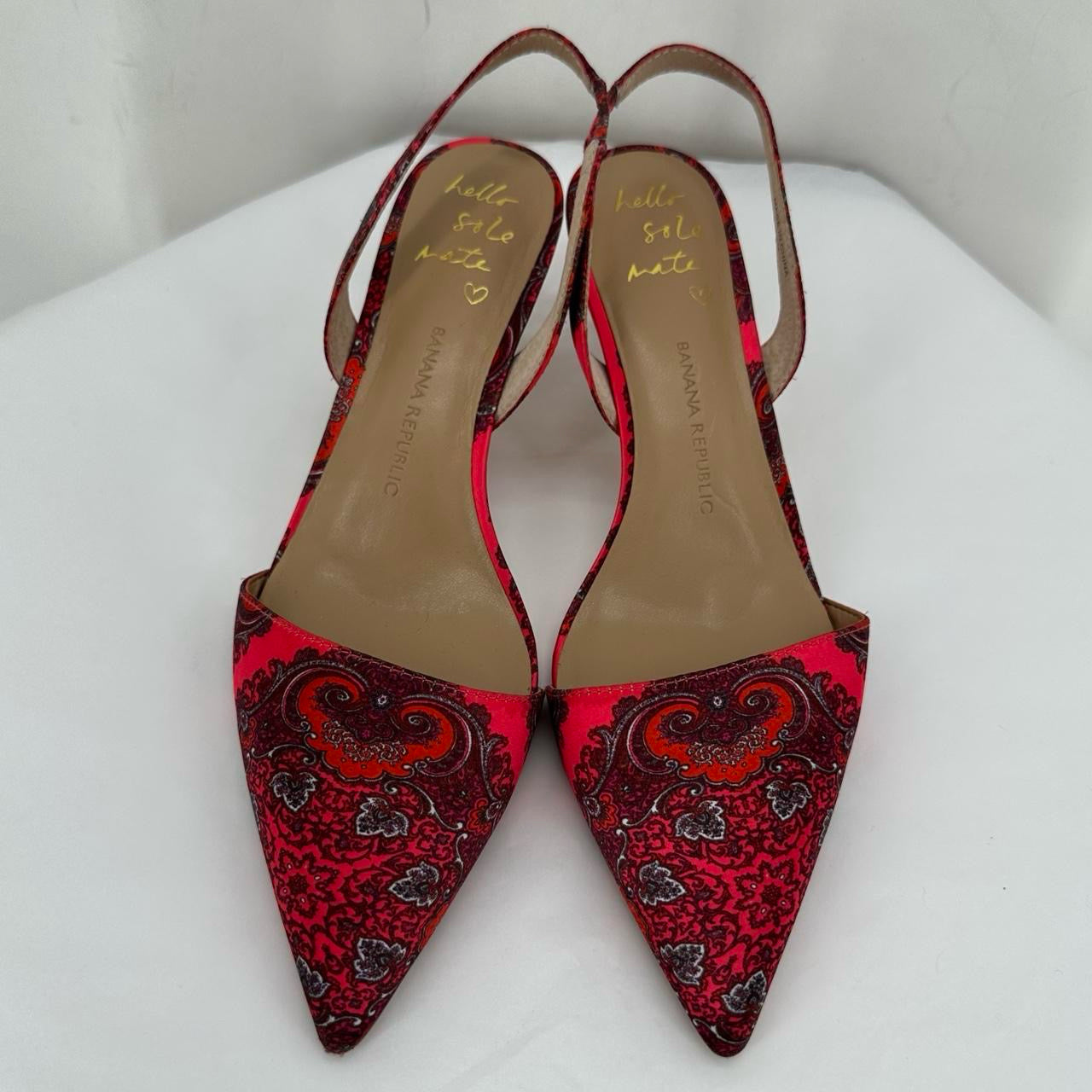 Pink W Shoe Size 7.5 BANANA REPUBLIC Sling Back-Closed toe