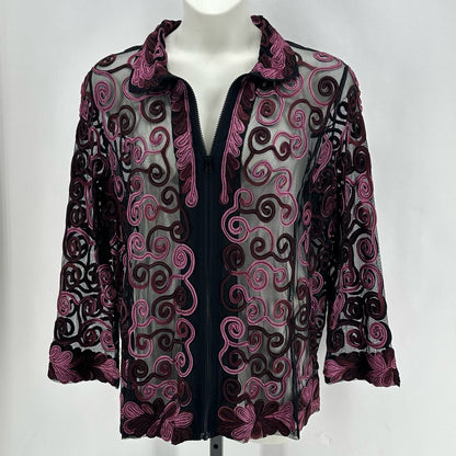 Size 1X PARSLEY & SAGE SWIRL Jacket