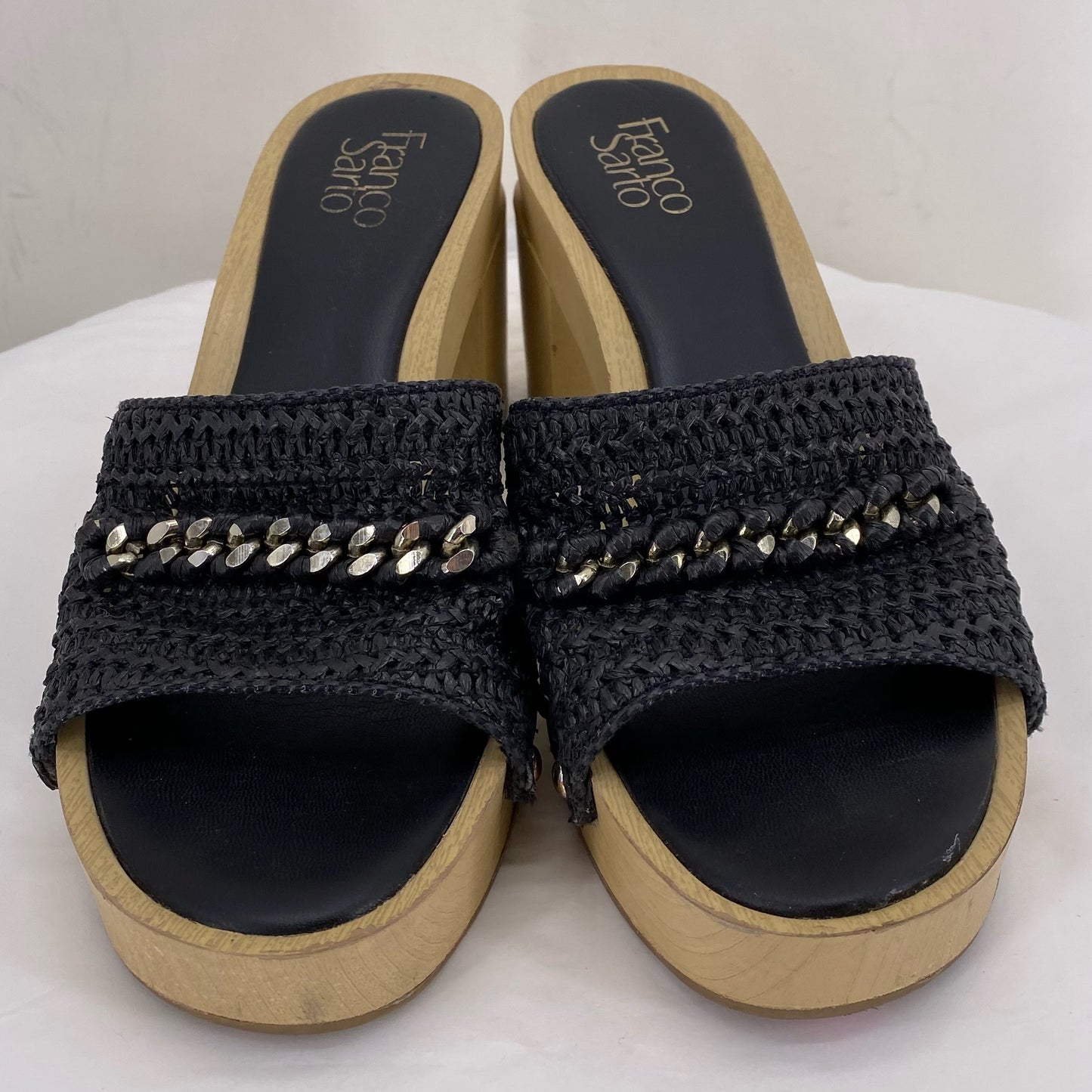 Black W Shoe Size 8 FRANCO SARTO Sandals