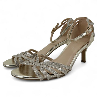 GOLD W Shoe Size 7.5 PARADOX Heels