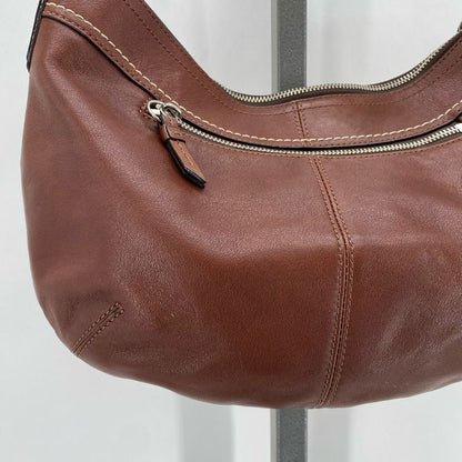 BROWN COACH Leather Shoulder Bag