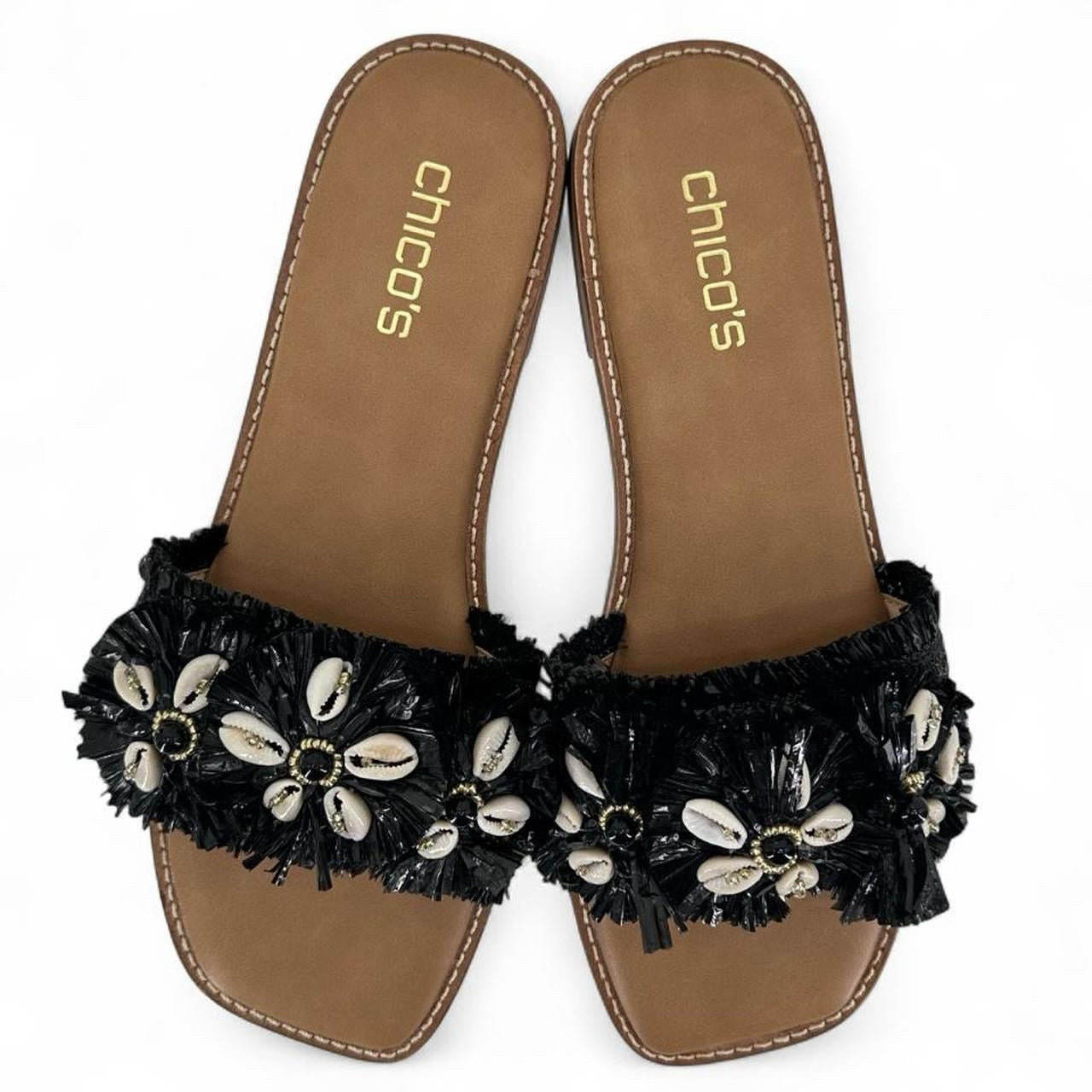 Black W Shoe Size 9 CHICO'S Sandals