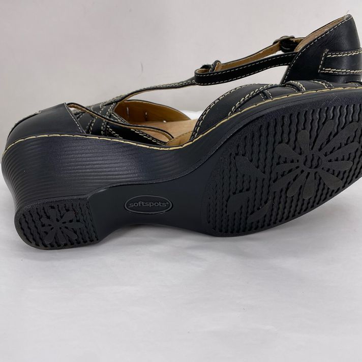 Black W Shoe Size 9 SOFTSPOTS Pumps