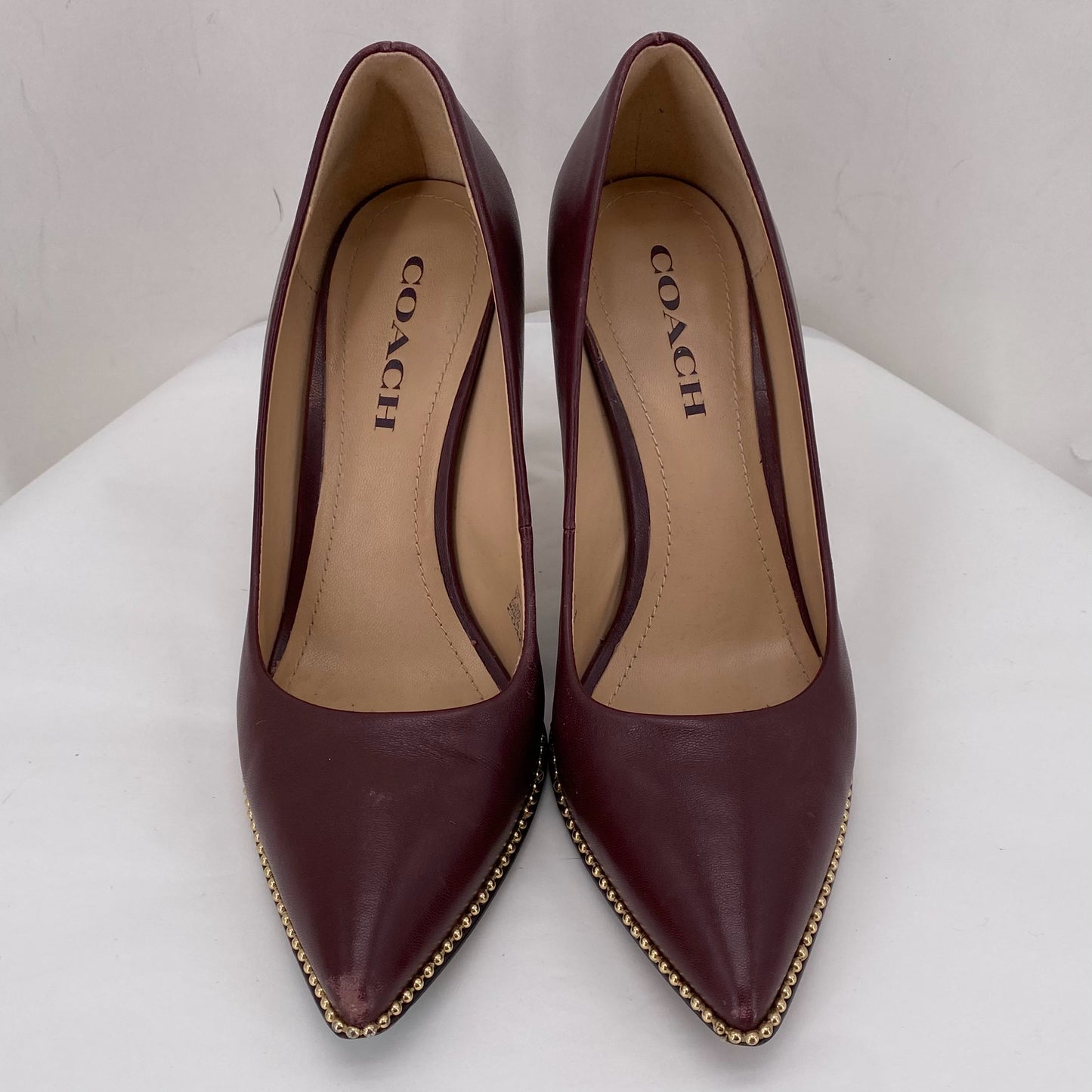 Burgundy W Shoe Size 7.5 COACH Heels
