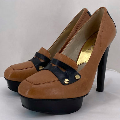 BLACK/BROWN W Shoe Size 7.5 MICHAEL KORS Loafer