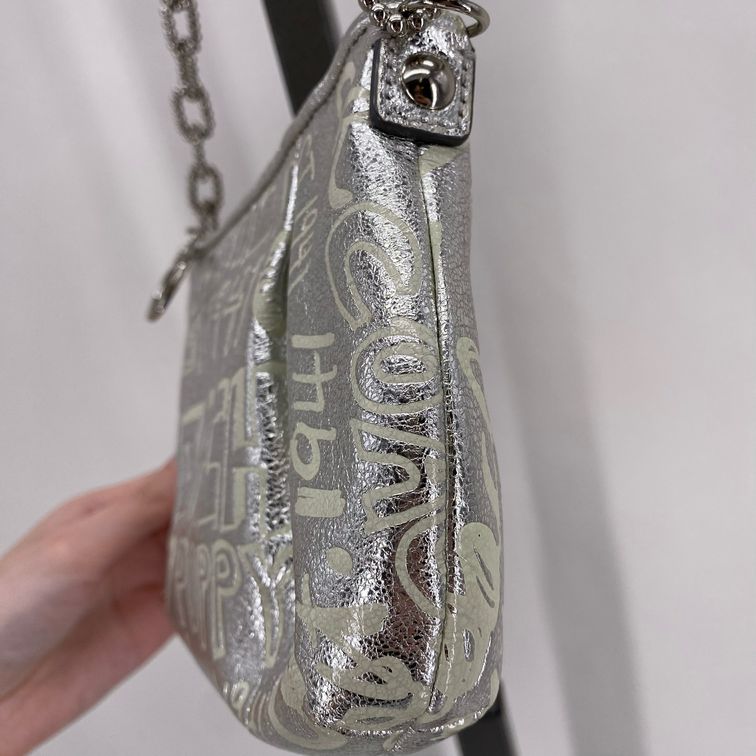 Silver COACH Shoulder Bag