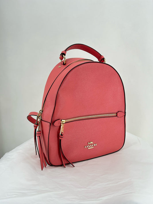 Coral COACH Leather Backpack