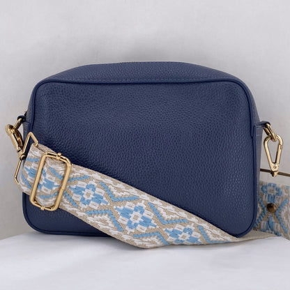 Blue POM POM Cross-body