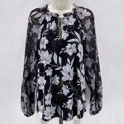 Size M WHITE HOUSE BLACK FLOWERS Shirt