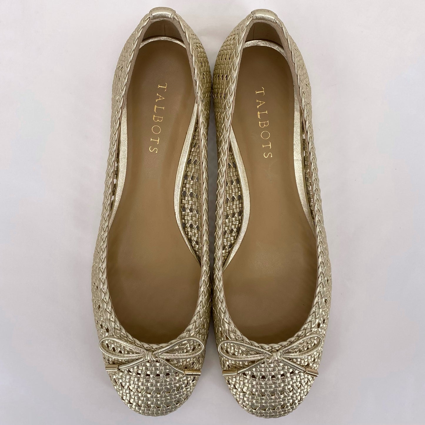 GOLD W Shoe Size 10 TALBOTS Flats