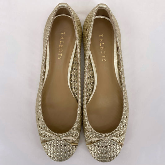 GOLD W Shoe Size 10 TALBOTS Flats
