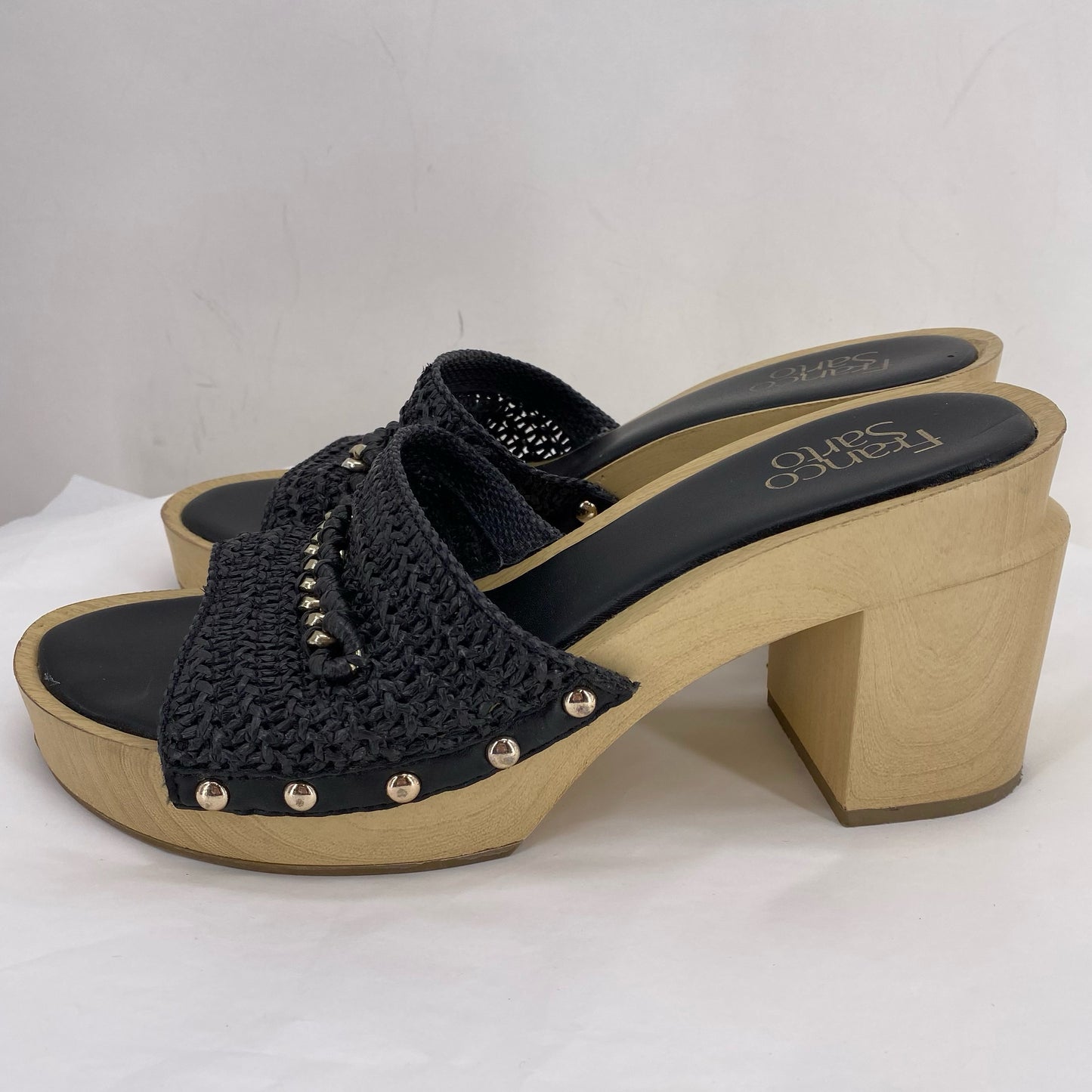 Black W Shoe Size 8 FRANCO SARTO Sandals