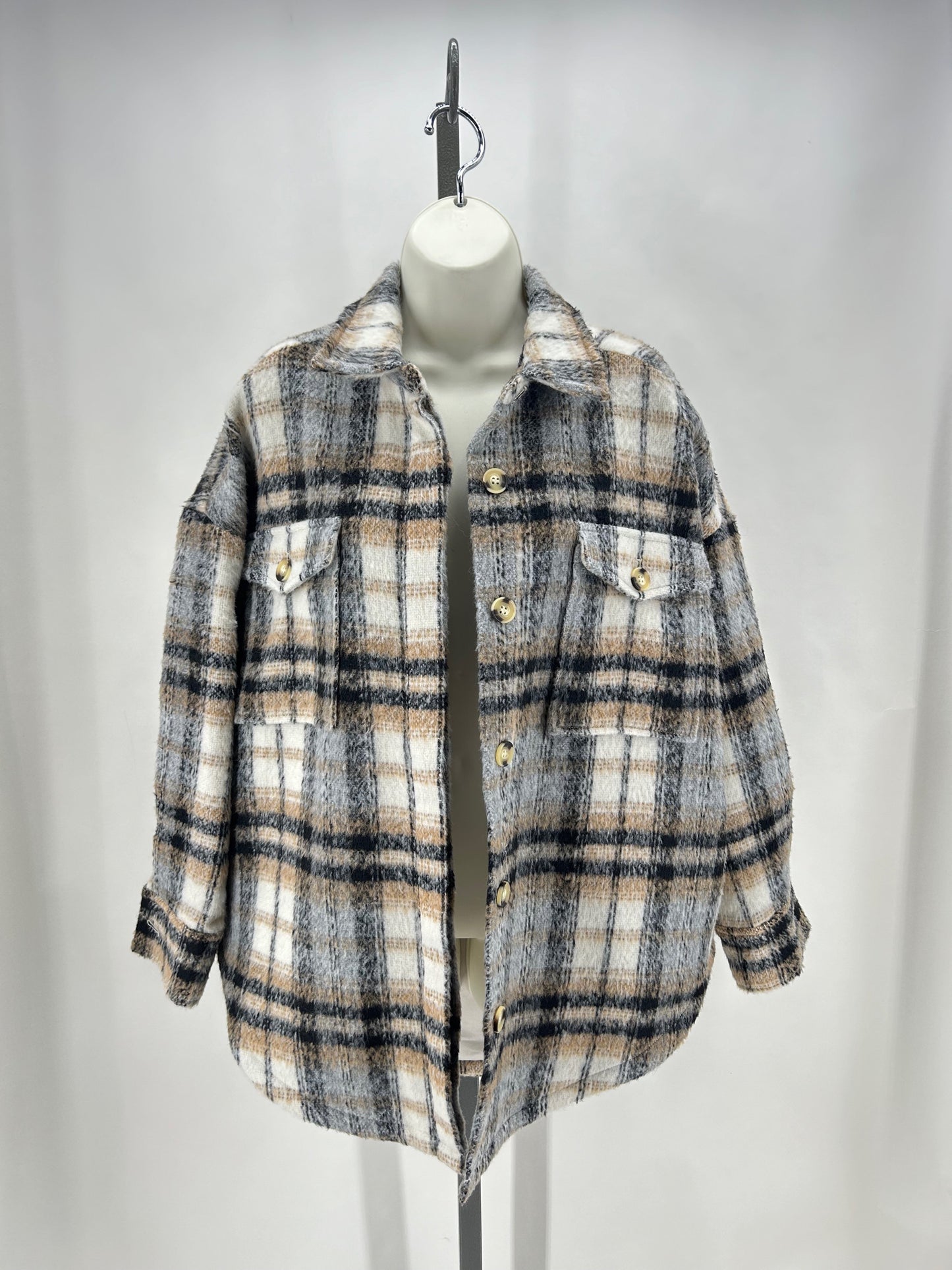 Size 0 GOOD AMERICAN Plaid Jacket