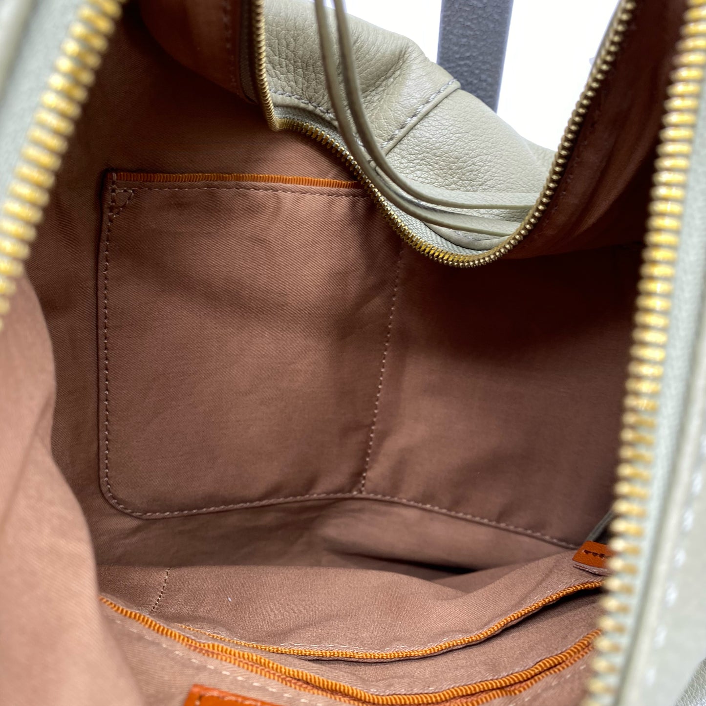 LT GREEN HOBO Leather Shoulder Bag