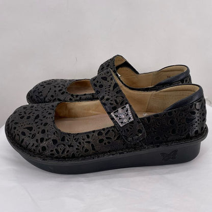 BLACK/BROWN W Shoe Size 40 ALEGRIA Flats