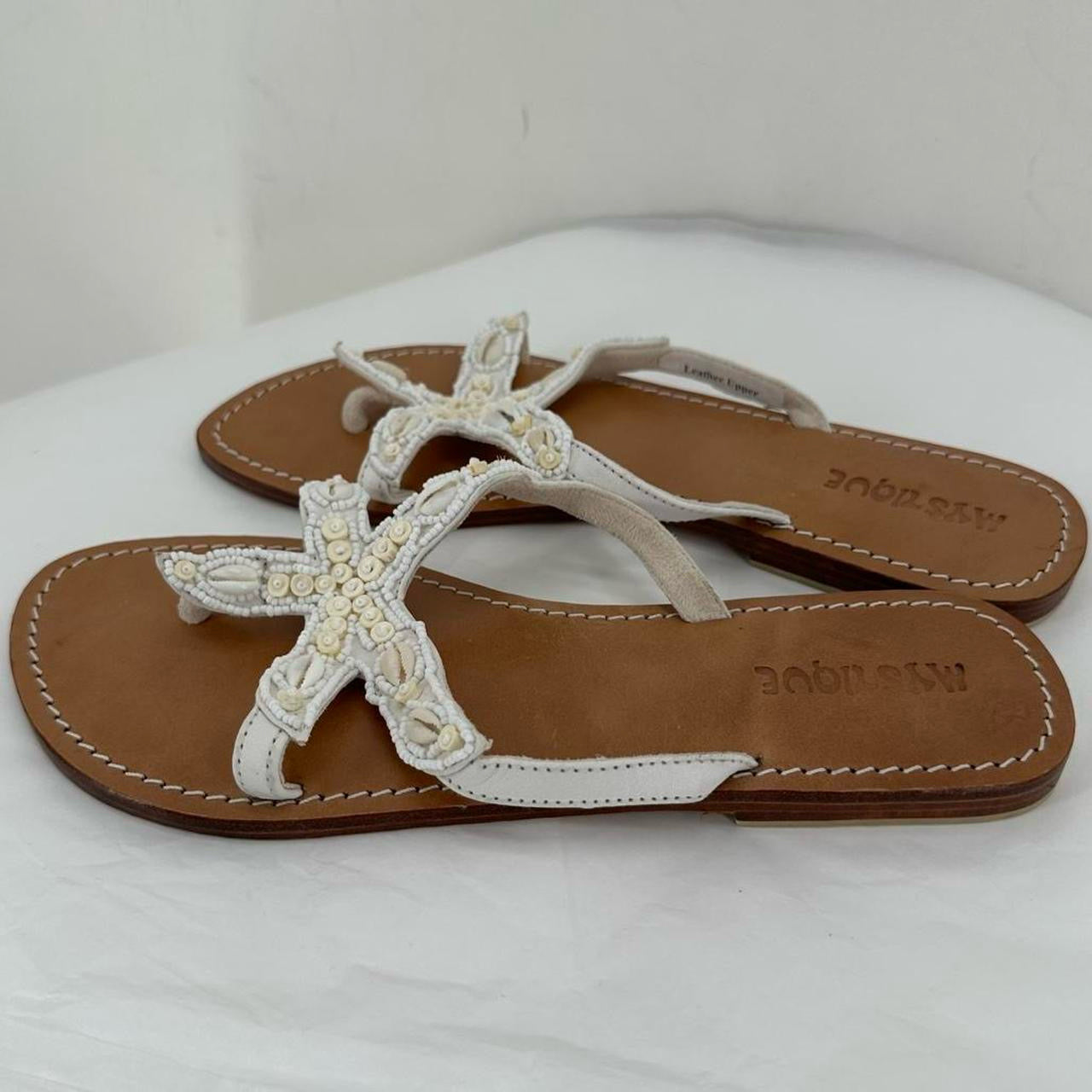White W Shoe Size 10 MYSTIQUE Sandals