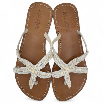 White W Shoe Size 10 MYSTIQUE Sandals