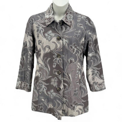 Size 2 CHICO'S FLOWERS Jacket (Outdoor)