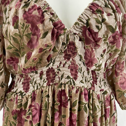 Size 0 TORRID Velvet FLOWERS Dress