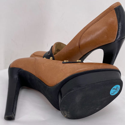 BLACK/BROWN W Shoe Size 7.5 MICHAEL KORS Loafer