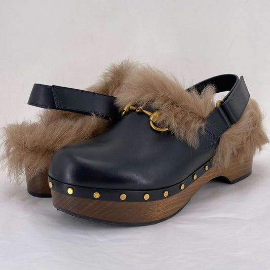 Black W Shoe Size 39 GUCCI Clog