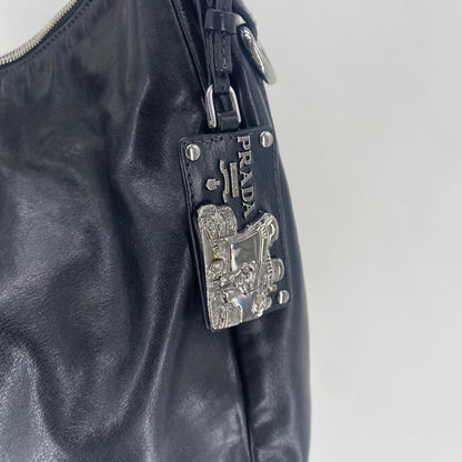 Black PRADA Leather Shoulder Bag