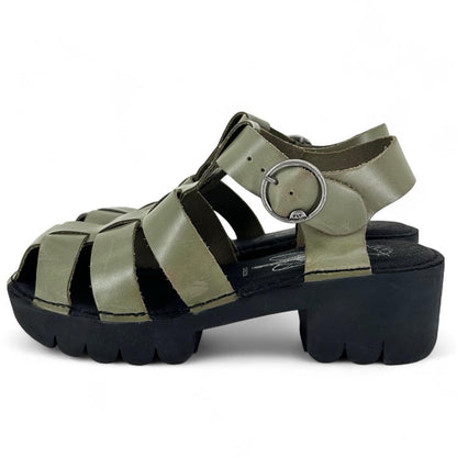 Green W Shoe Size 39 Fly London Sandals