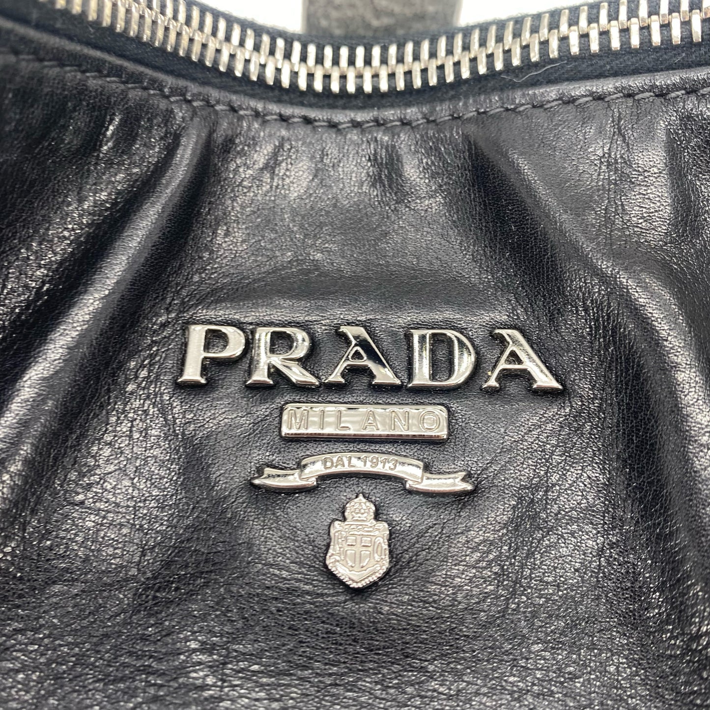 Black PRADA Leather Shoulder Bag