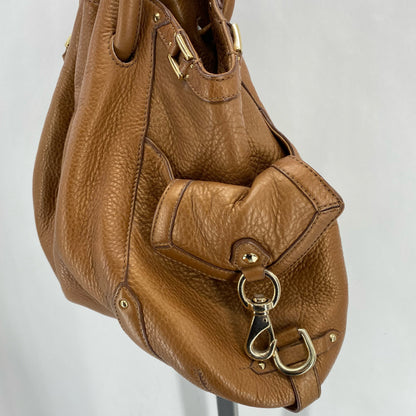 DARK CARAMEL COLE HAAN Leather Shoulder Bag