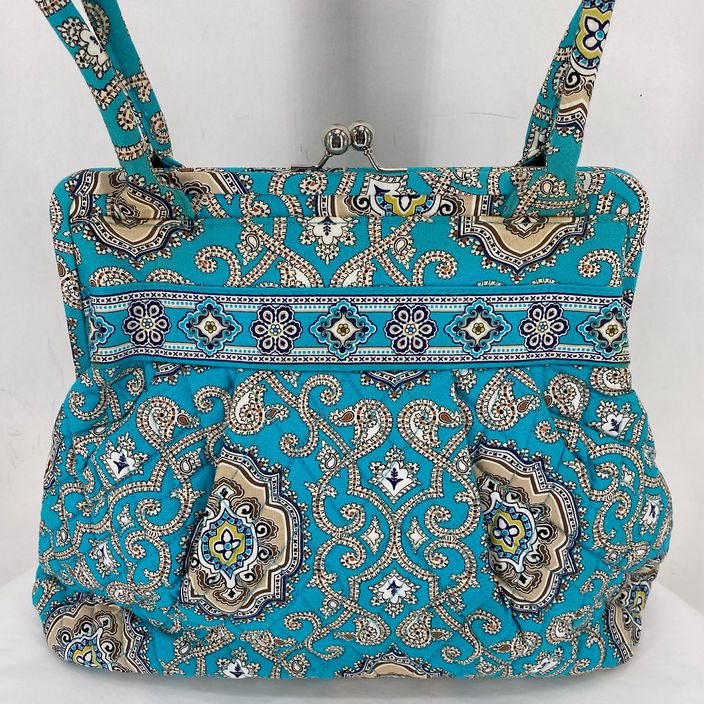 Aqua VERA BRADLEY FABRIC Tote